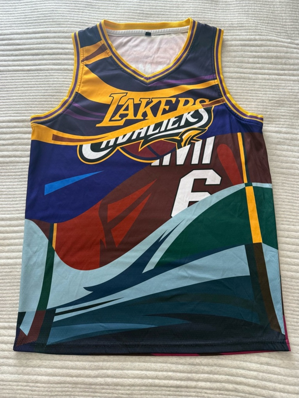 Sz S - LeBron James NBA Career Basketball Jersey LA Lakers Cleveland Cavs Miami